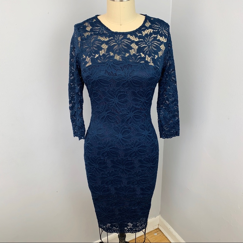 AX Paris Floral Mesh Bodycon Dress